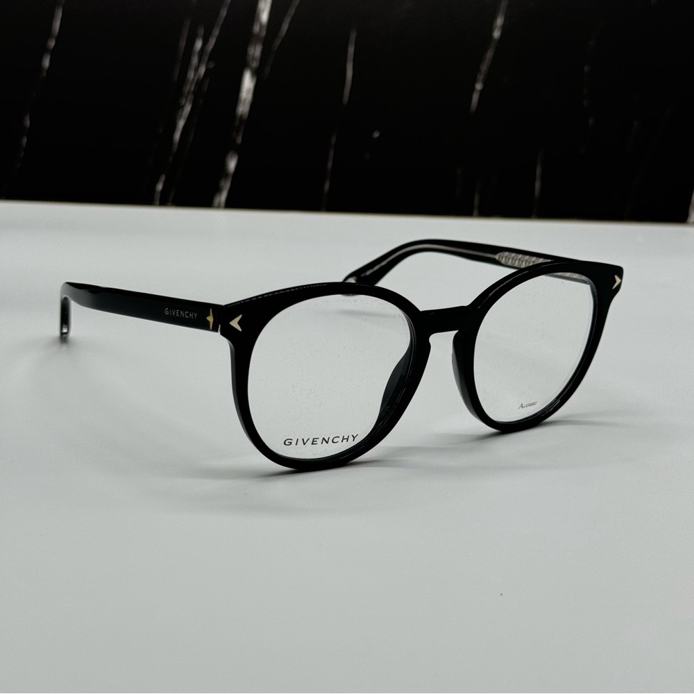 NEW GIVENCHY EYEGLASSES, GIVENCHY BLACK ROUND WOMEN EYEGLASSES GIVENCHY - Picture 4 of 8